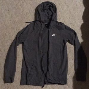 Nike| Nike grey zip-up hoodie| Small